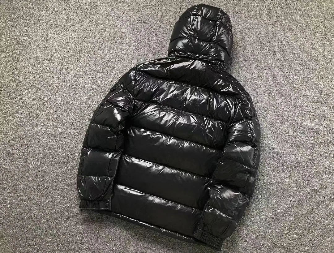 Moncler Grey Glossy Puffer Jacket