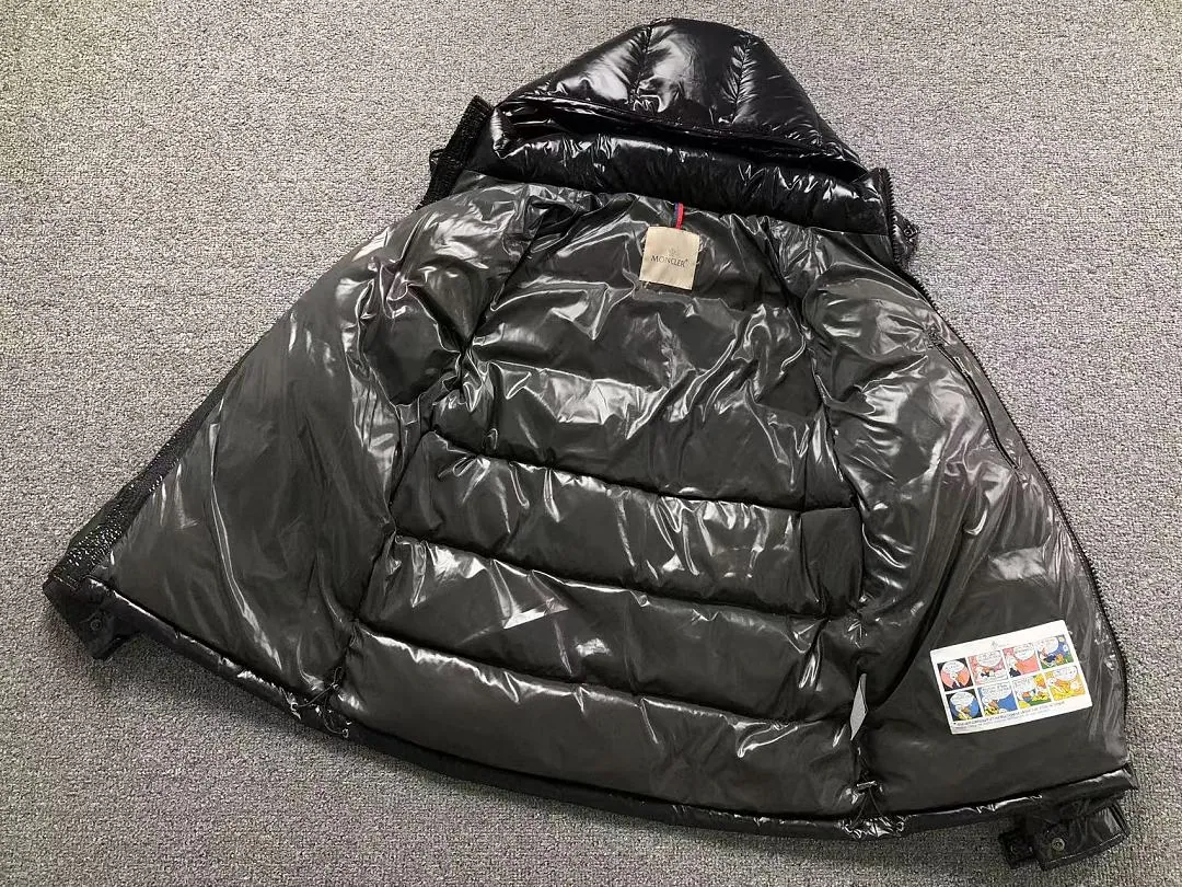 Moncler Grey Glossy Puffer Jacket