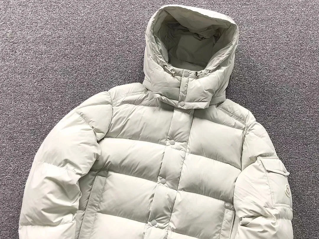 Moncler White & Black Cropped Puffer