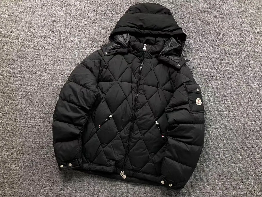 Moncler White Diamond Quilted Down Jacket