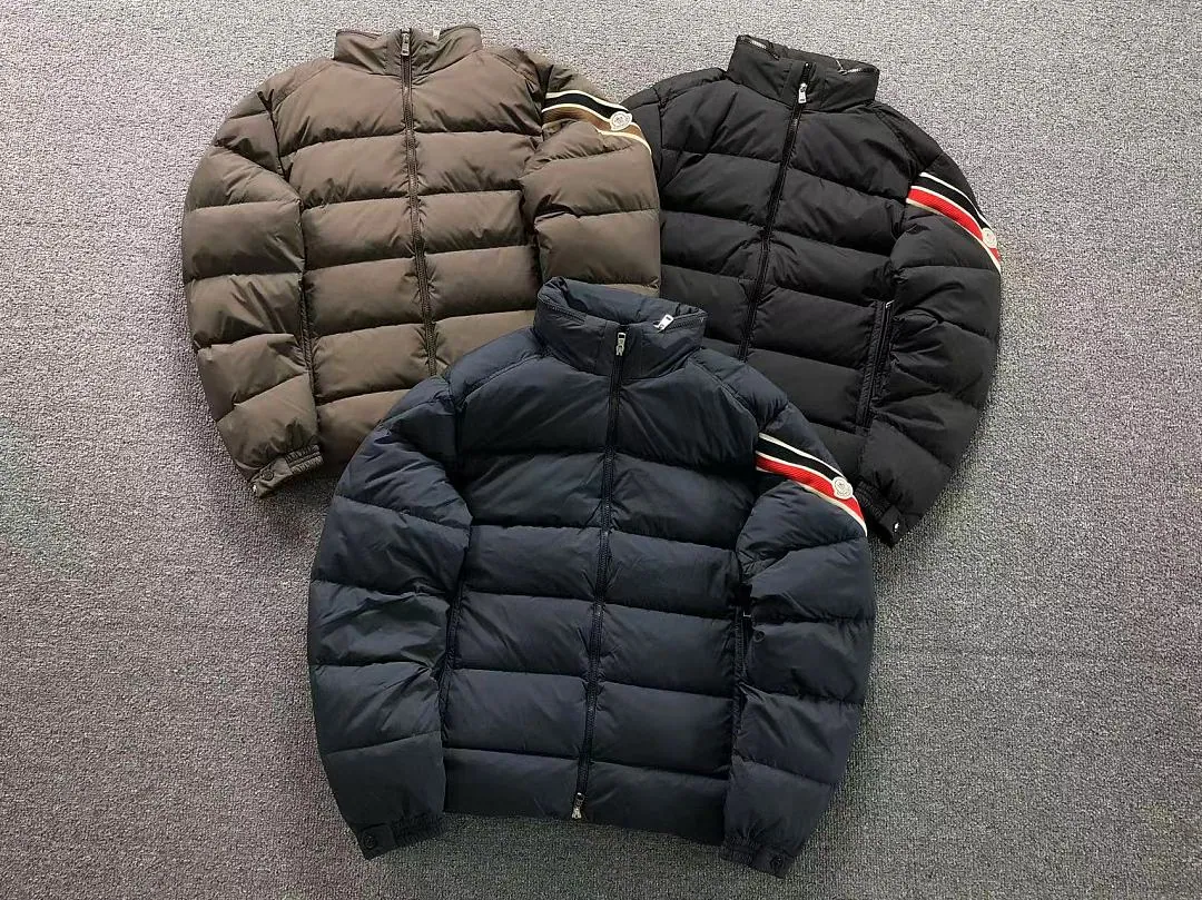 Moncler Black Glossy Crop Puffer