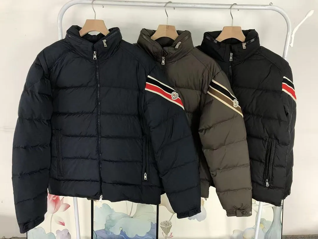 Moncler Black Glossy Crop Puffer