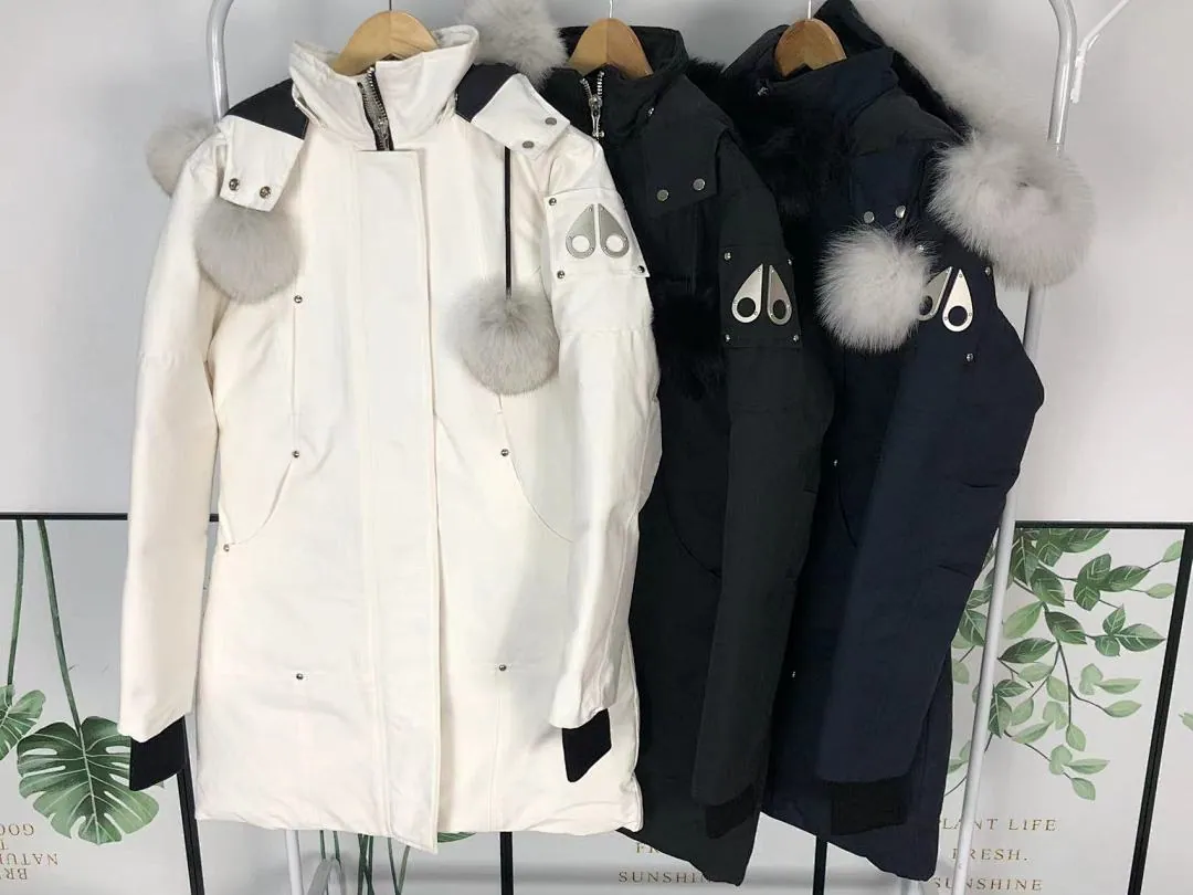 Moose Knuckles Navy Fur Hood Puffer