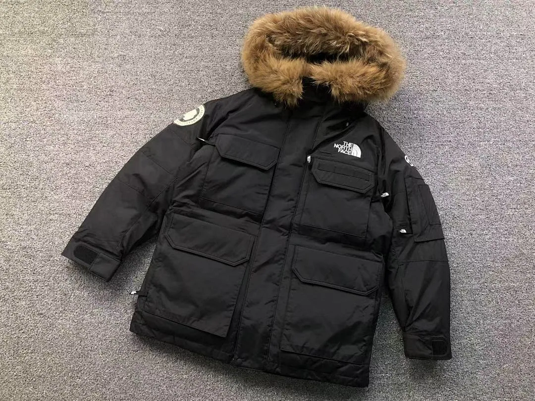 The North Face Black Fur Hood Nuptse