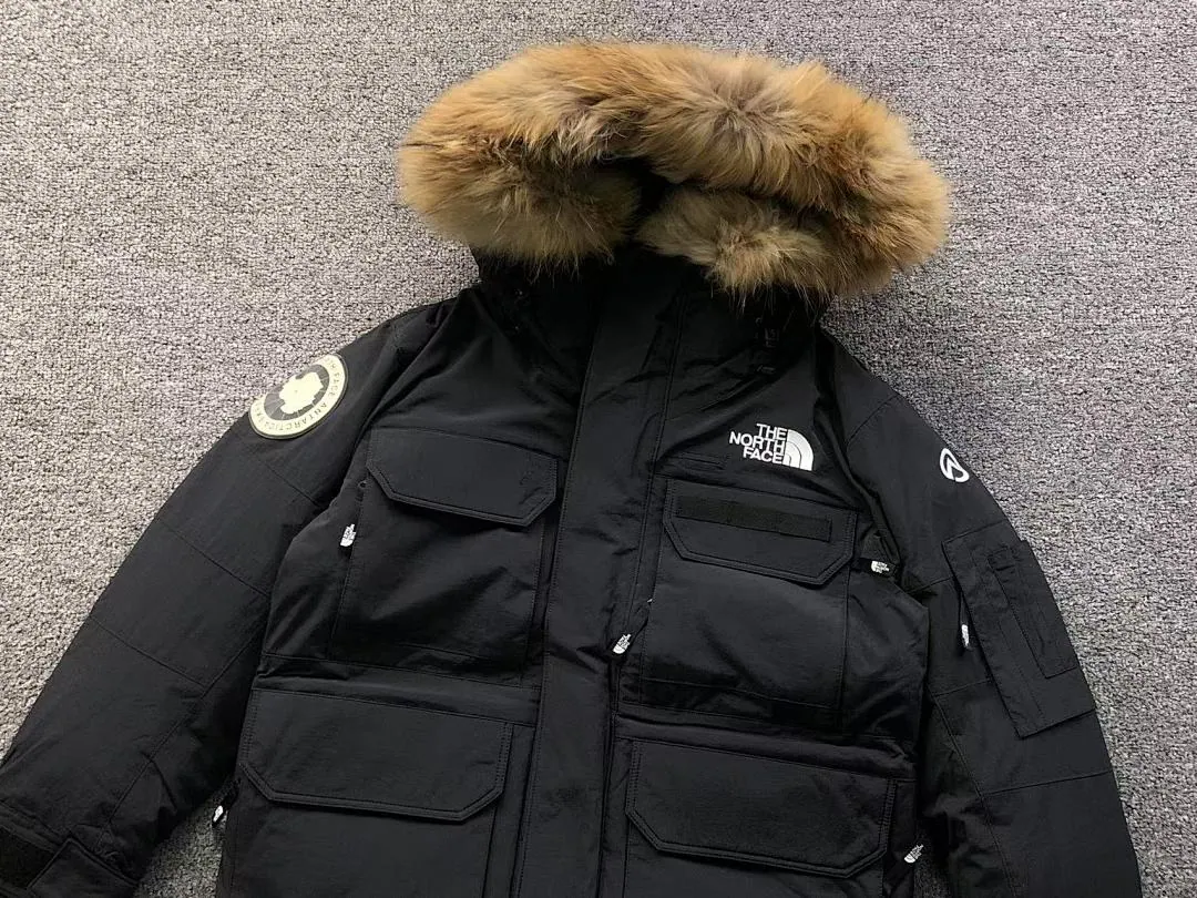 The North Face Black Fur Hood Nuptse
