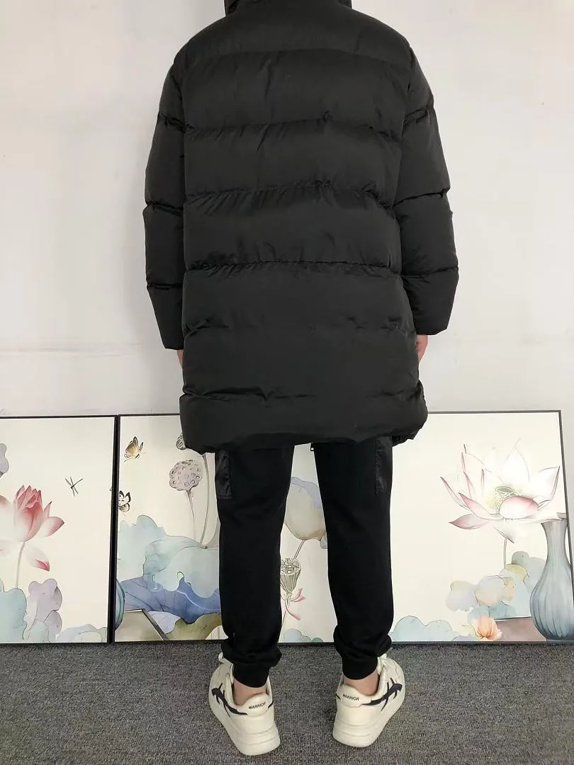 Moncler Black Matte Long Down Coat