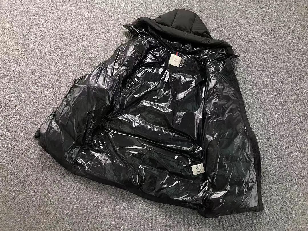 Moncler Black Matte Long Down Coat
