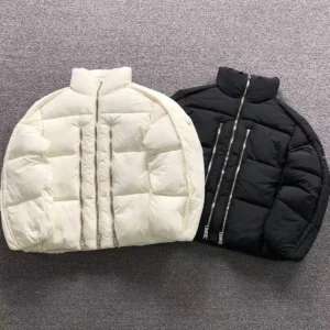 Moncler White Black Short Puffer