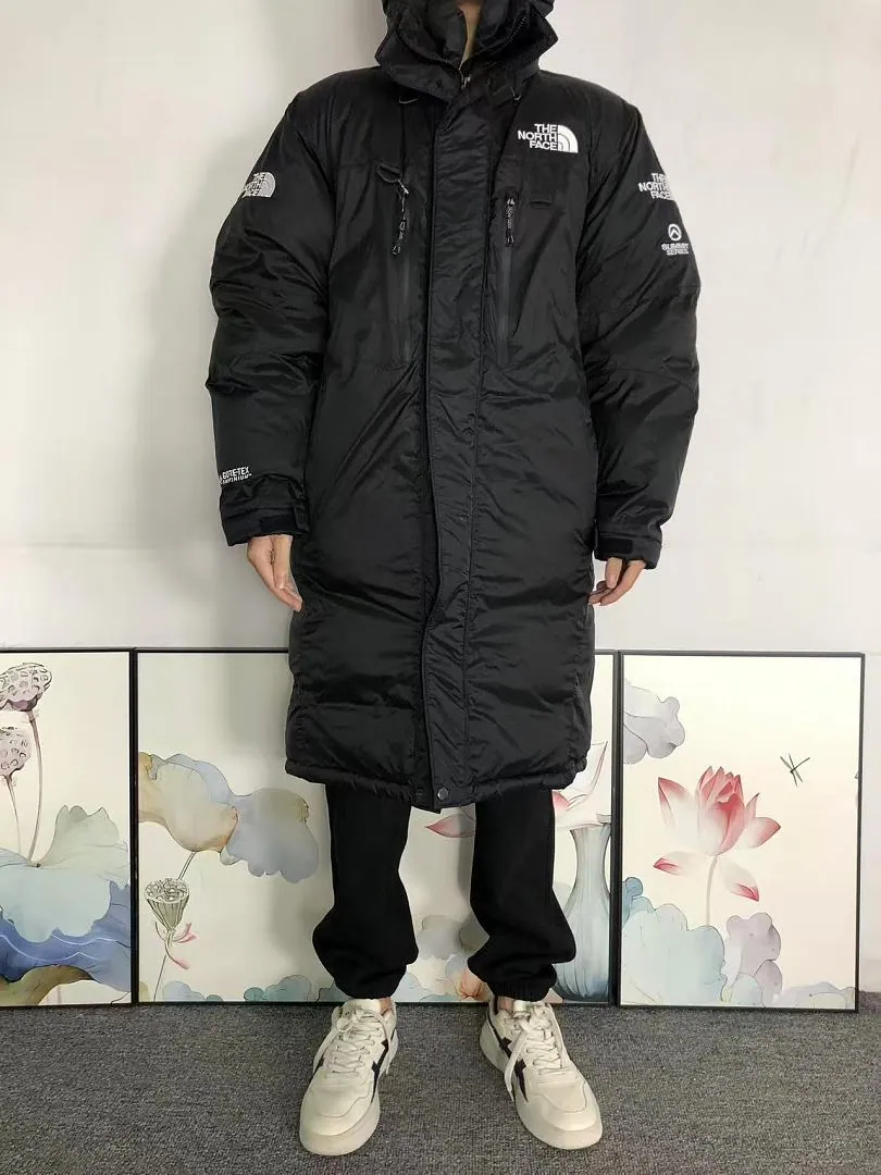The North Face Black Longline Hooded Down Coat
