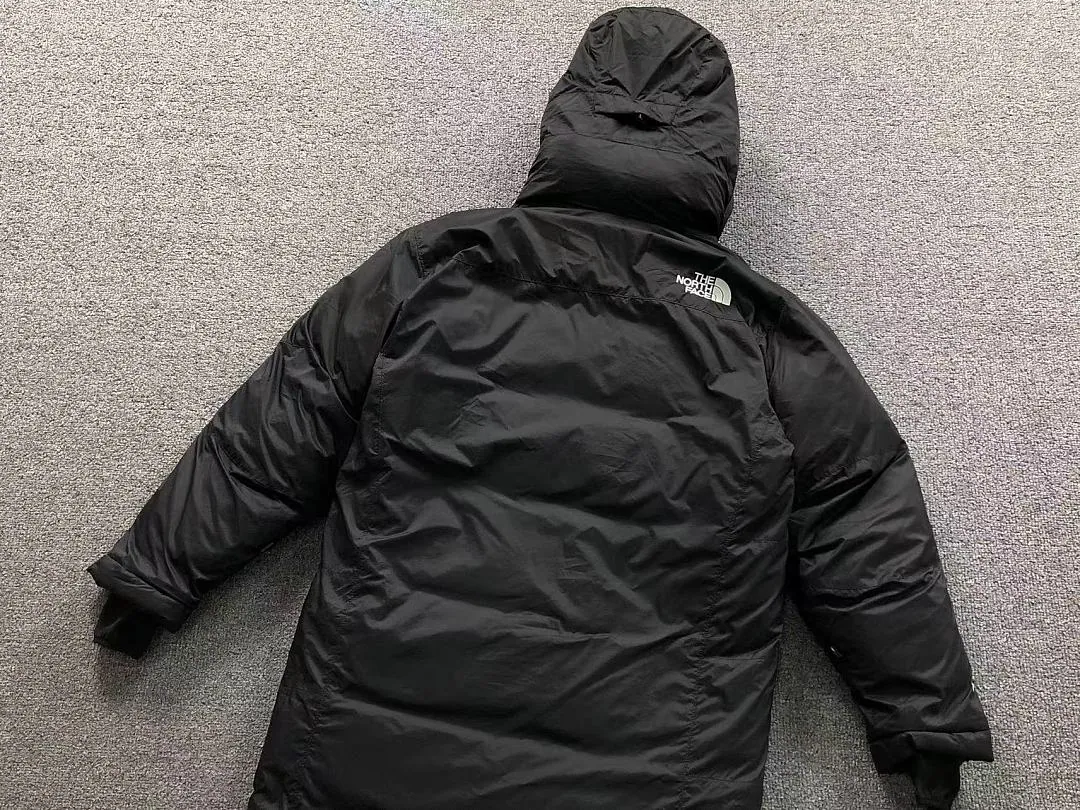 The North Face Black Longline Hooded Down Coat