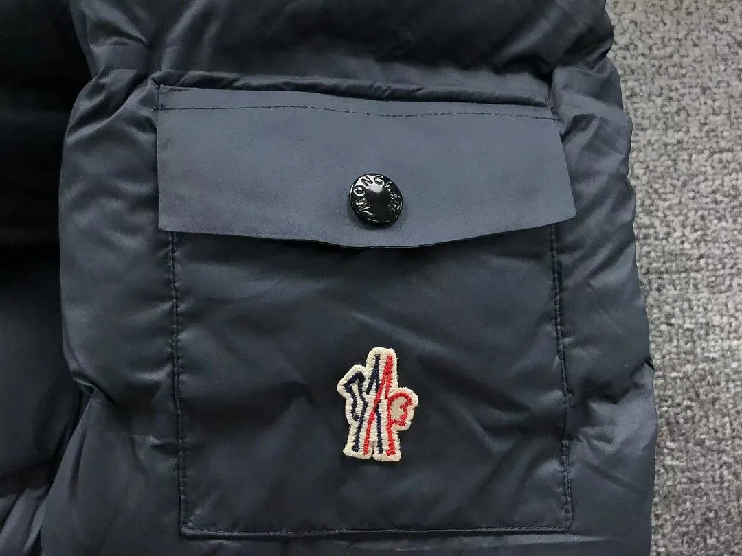 Moncler Navy Glossy Puffer Jacket