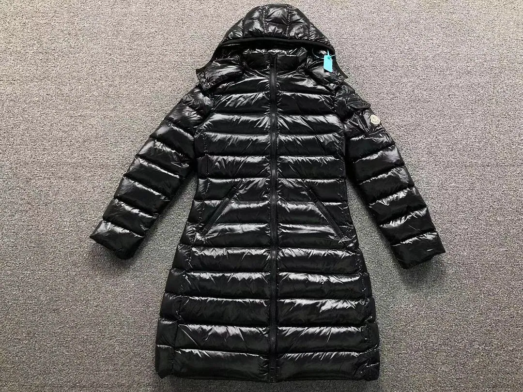 Moncler Black Glossy Long Puffer Coat
