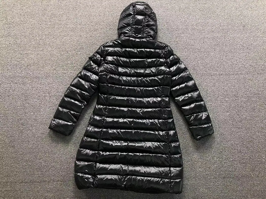 Moncler Black Glossy Long Puffer Coat