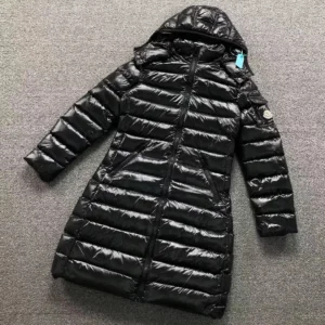 Moncler Black Glossy Long Puffer Coat