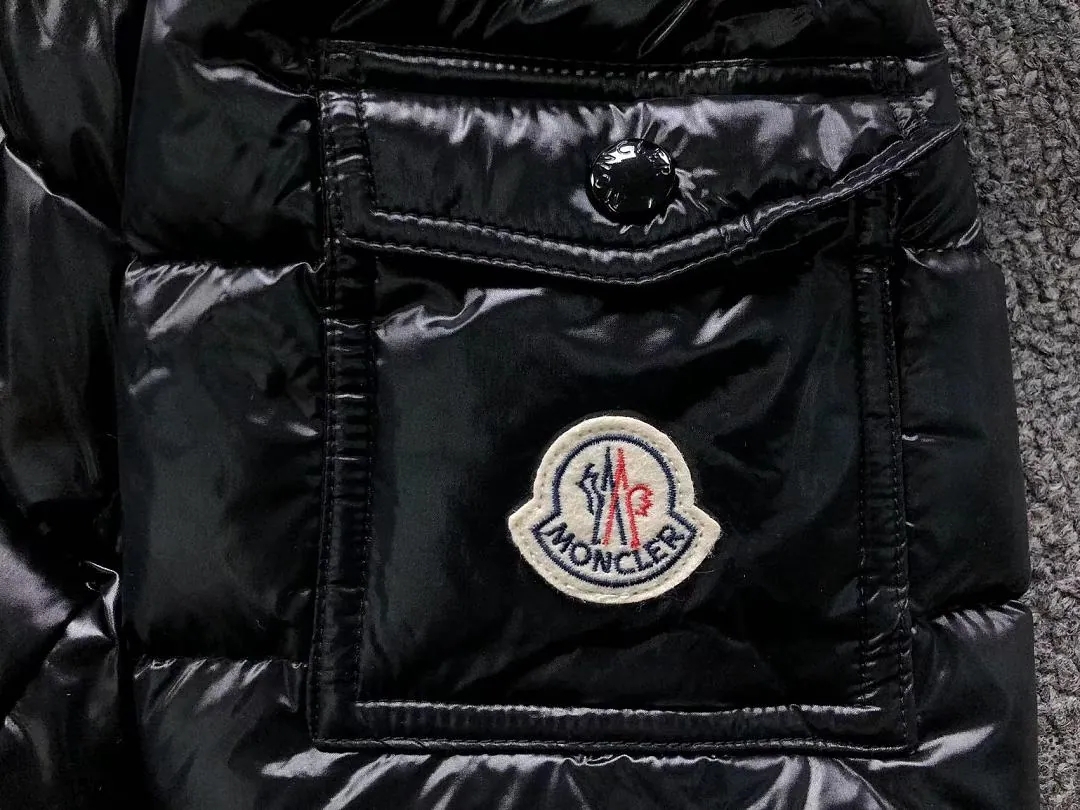 Moncler Black Glossy Long Puffer Coat