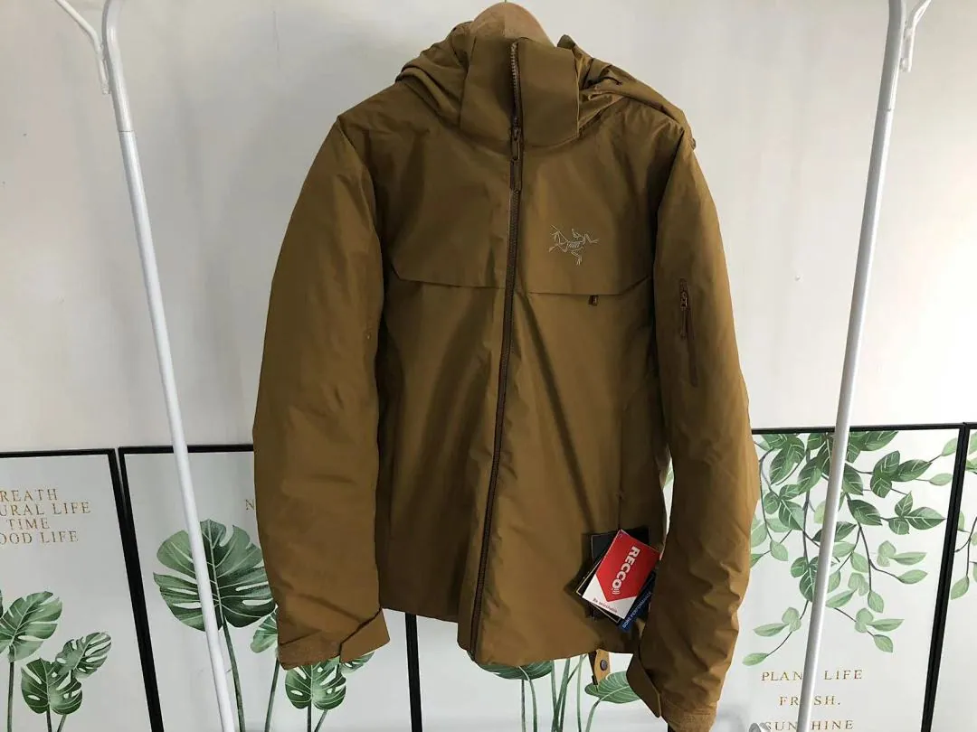 Arc'teryx Brown Hooded Down Jacket