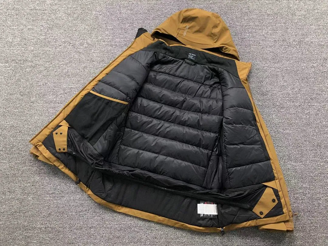 Arc'teryx Brown Hooded Down Jacket
