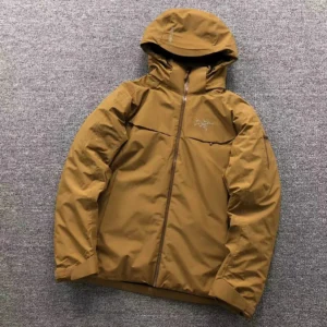 Arc'teryx Brown Hooded Down Jacket
