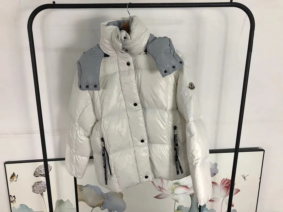 Moncler White Fur Hood Puffer