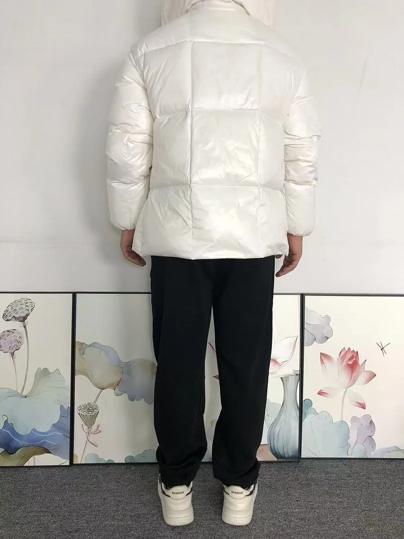 Moncler White Fur Hood Puffer
