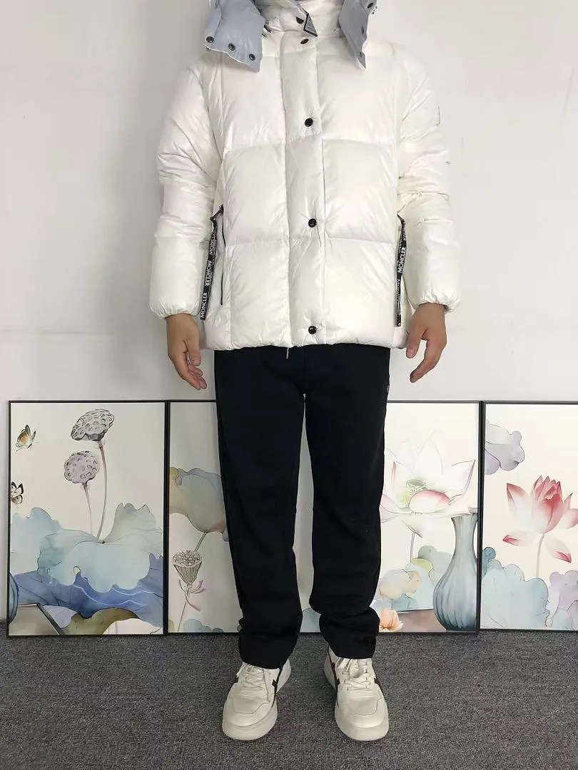 Moncler White Fur Hood Puffer