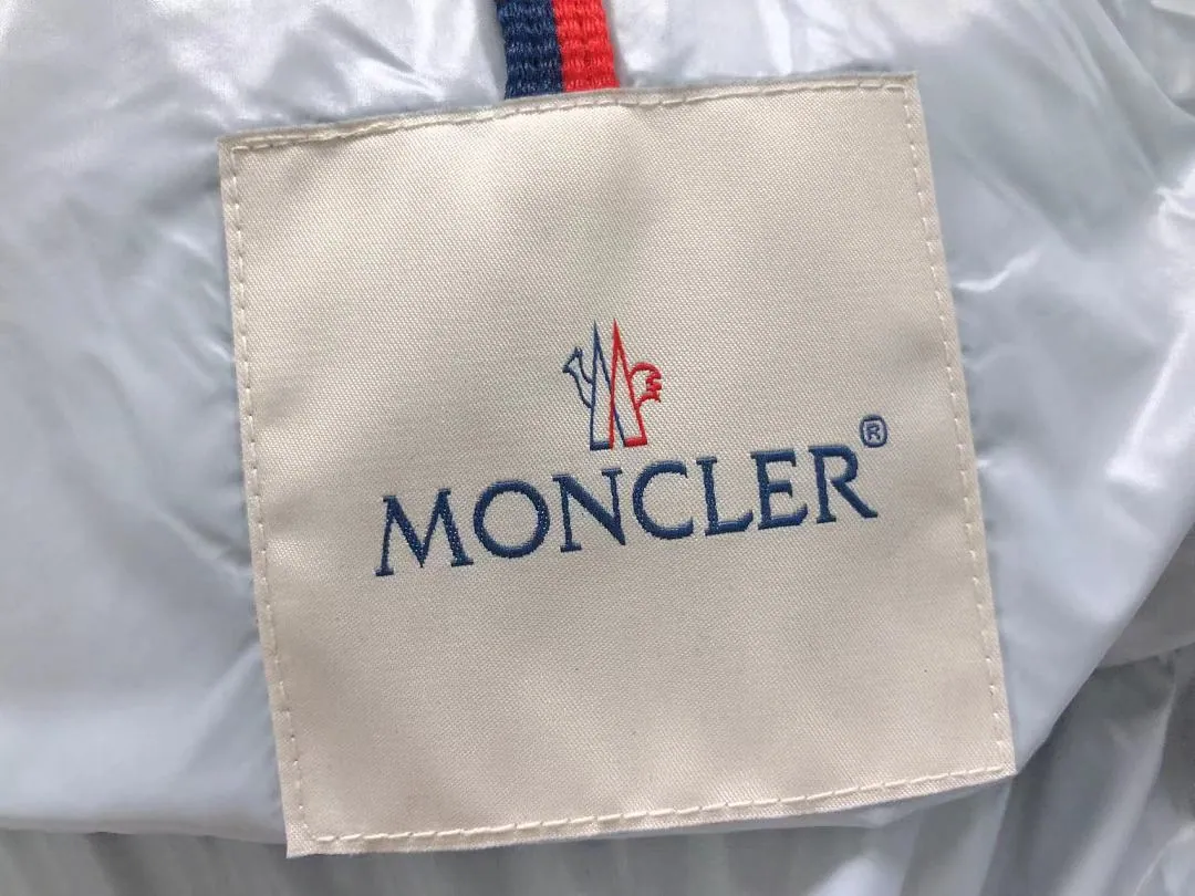 Moncler White Fur Hood Puffer