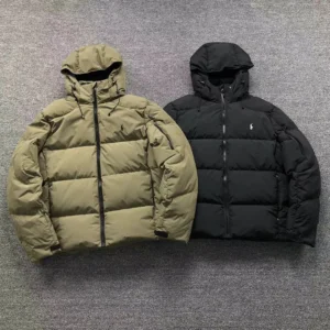 Ralph Lauren Olive Green Longline Puffer