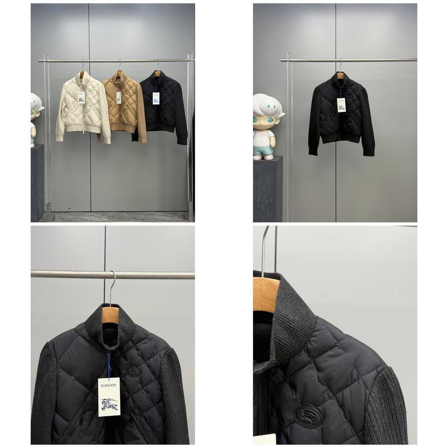 Burberry Check-Stitch Nylon and Wool Jacket for women - Image 5