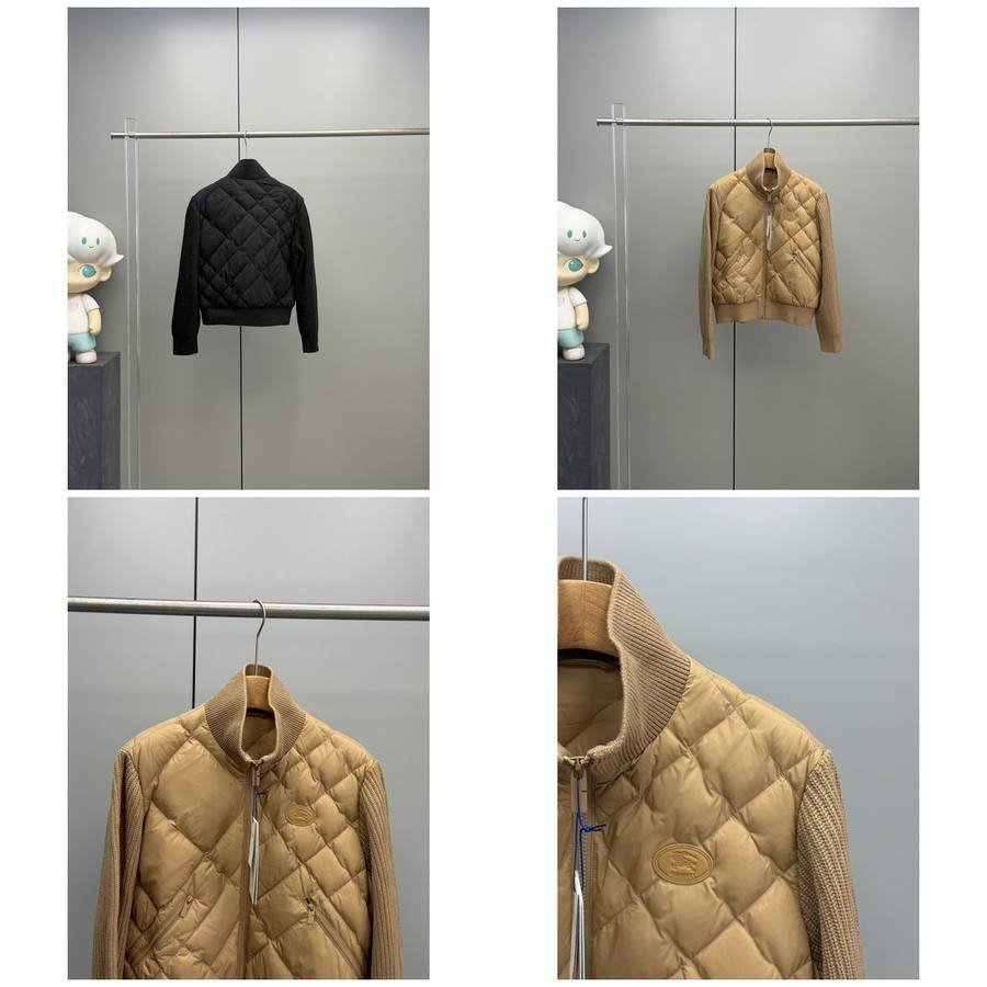 Burberry Check-Stitch Nylon and Wool Jacket for women - Image 3