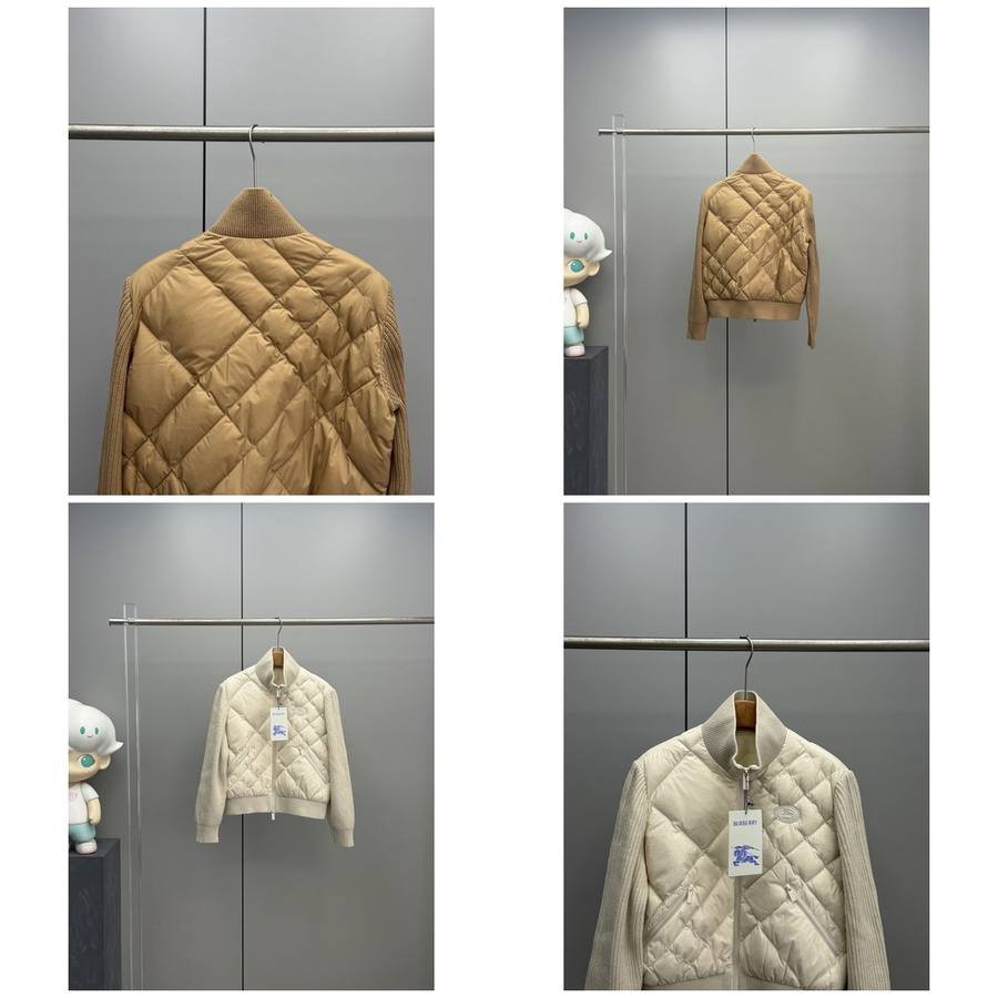 Burberry Check-Stitch Nylon and Wool Jacket for women - Image 12