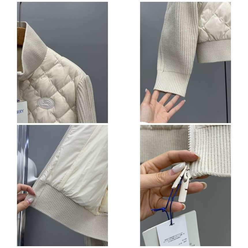 Burberry Check-Stitch Nylon and Wool Jacket for women - Image 11