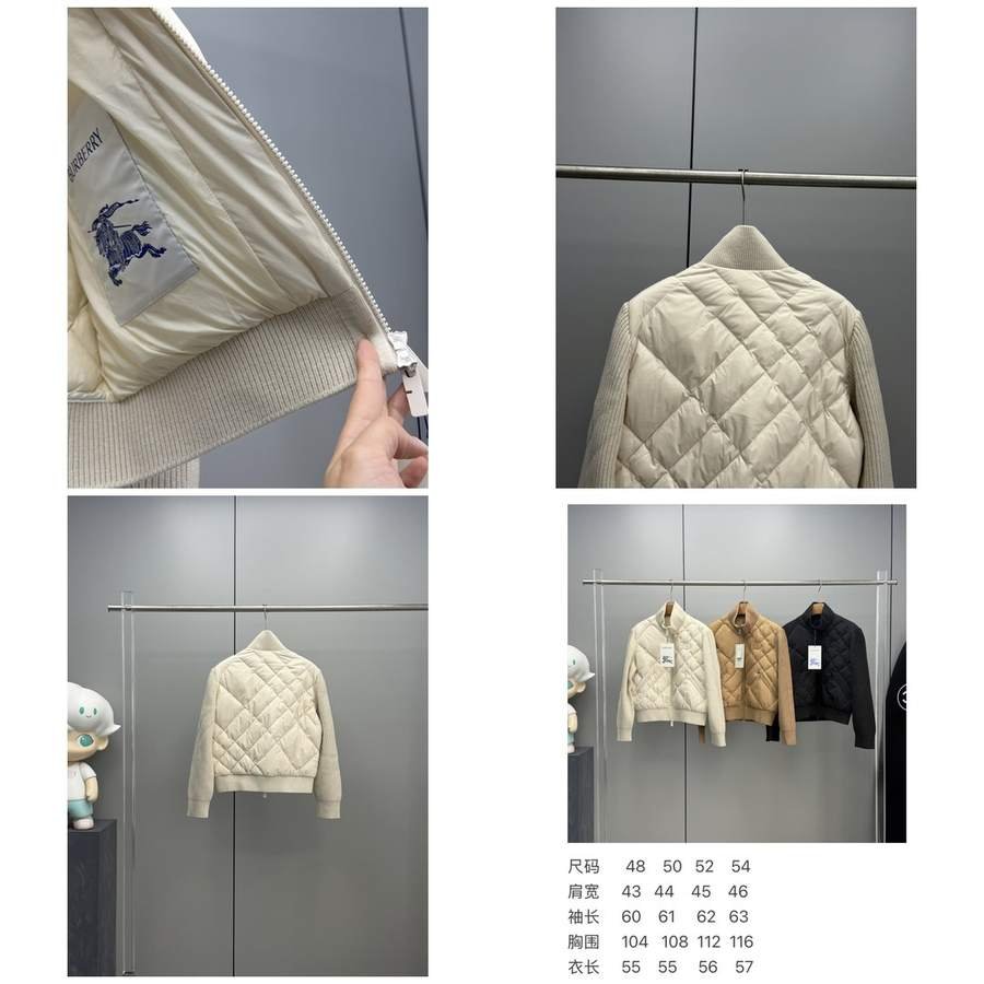 Burberry Check-Stitch Nylon and Wool Jacket for women - Image 10