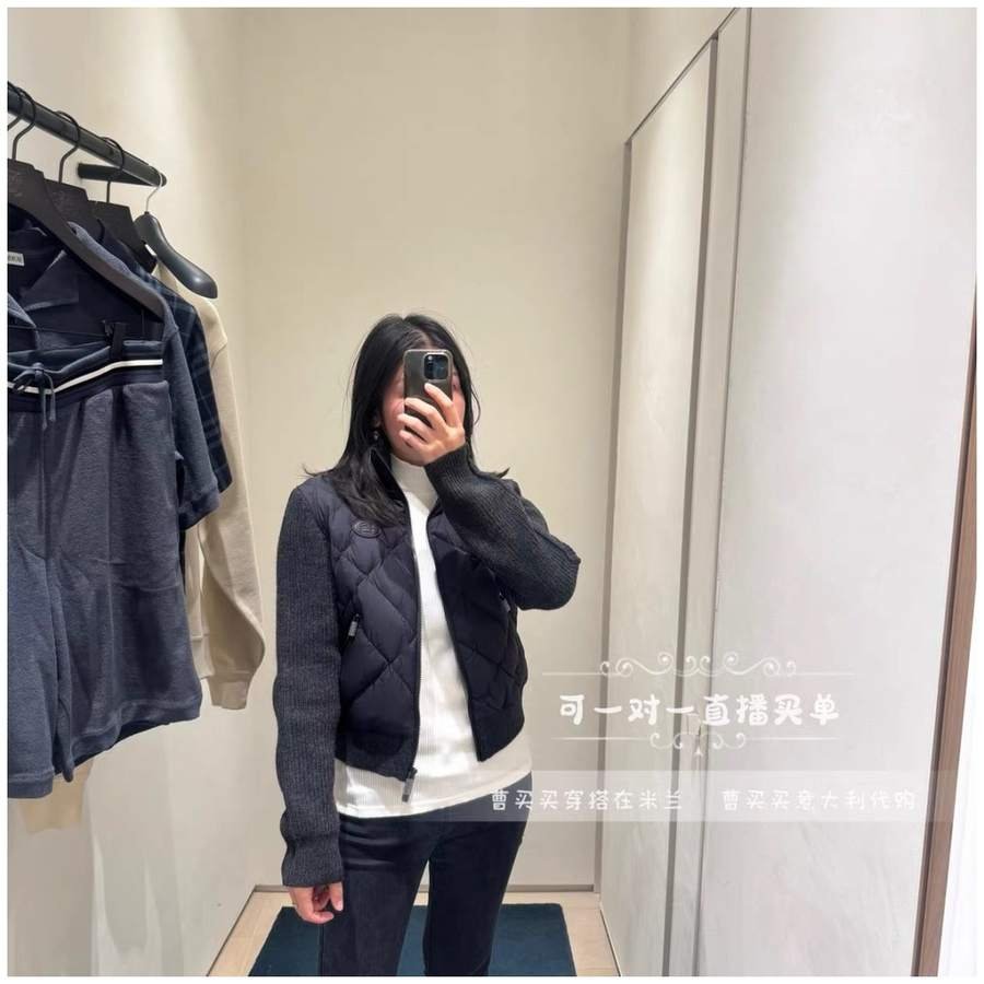 Burberry Check-Stitch Nylon and Wool Jacket for women - Image 7
