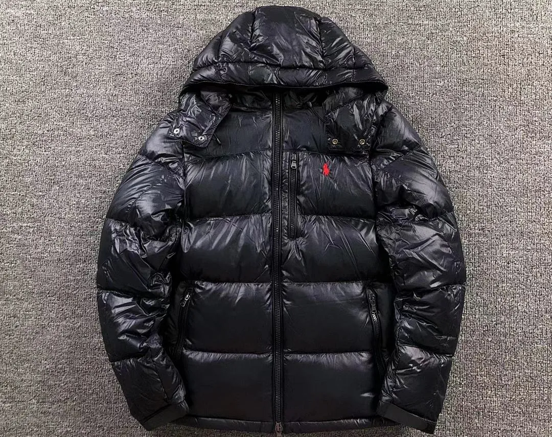Ralph Lauren Black Glossy Packable Puffer C - Image 7