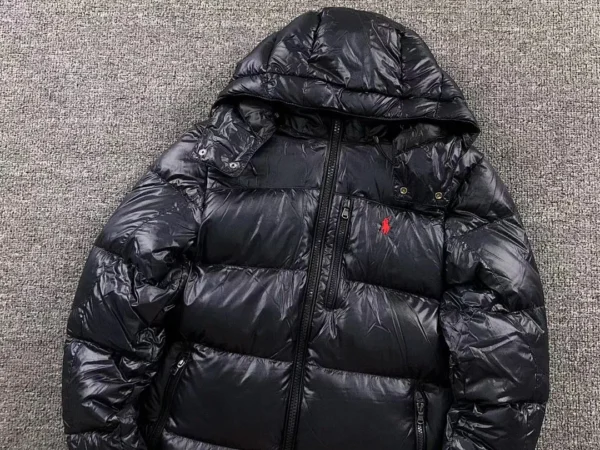 Ralph Lauren Black Glossy Packable Puffer C - view 7