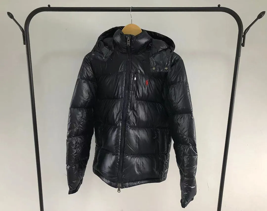 Ralph Lauren Black Glossy Packable Puffer C